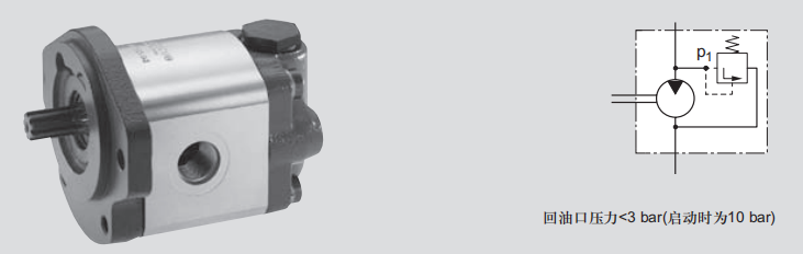 带溢流阀的外啮合齿轮马达