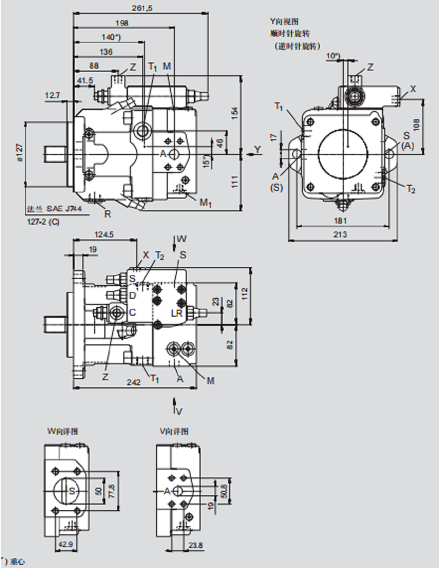 LRDCS:功率控制LR,带压力切断D、交叉传感控制C和负荷传感控制S